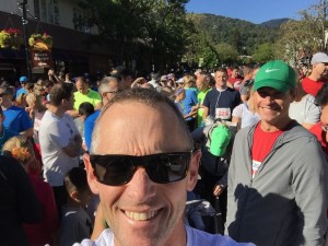 Lined up at the start of the Great Race in Saratoga. The guy behind me posed nicely for the photo too!