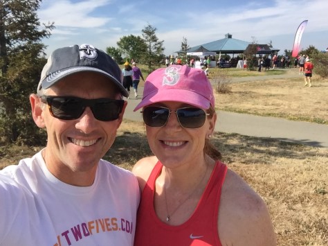 Getting ready for the start of the Quarry Lakes 5k