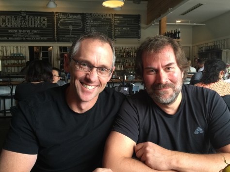 Catching up with Sean after the race.