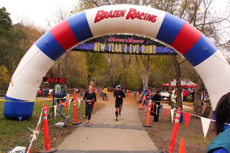 Why does she always beat me? Crossing the line after a tough 13.4 miles